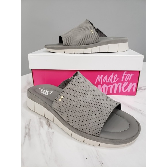 Ryka Shoes - READ DESCRIPTION  NEW SIZE 9.5 WIDE - Ryka‎ Women's Ellie Slide Sandal in Gray